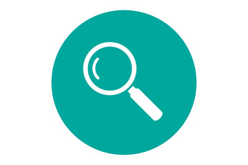 White magnifying glass icon isolated on white. Search icon in flat style. Trendy magnifying glass icon for search and zoom symbol, sign, ui, web site and magnifier logo. Modern magnifying glass vector