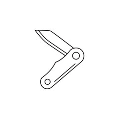 Outdoor knife, penknife icon line style icon, style isolated on white background