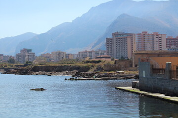 Obraz premium evocative image of buildings and streets in the historic center of Palermo in Italy 
