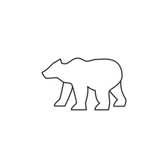 Fototapeta premium bear icon, Bear warning sign icon line style icon, style isolated on white background