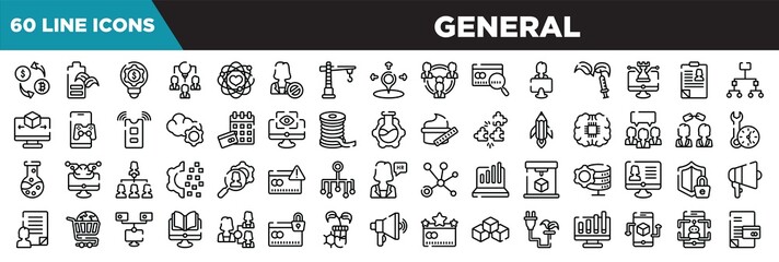 general line icons set. linear icons collection. crypto-exchange, eco battery, fintech innovation, collaborative idea vector illustration