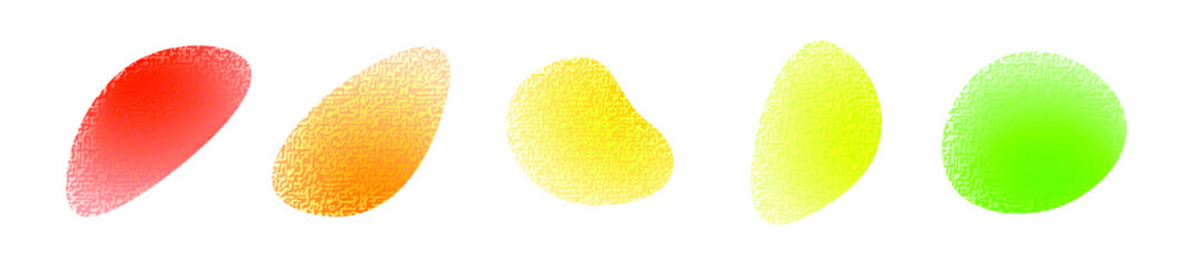 Set of abstract shapes watercolor stains isolated on white background