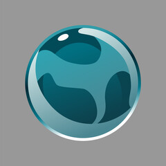 Soap bubble animation element. Ball chemical or water spherical figure. Round burst explosion sprite sheet effect. Game or motion design. Vector isolated frame in cartoon style