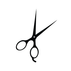 Sciccors Icon silhouette vector. Barber shop tools used for cutting hair. Saloon essentials.