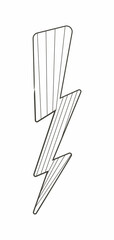Lightning hand drawn icon vector for social net. Flash energy, caution icons, attention illustration for social net story, web, banner.