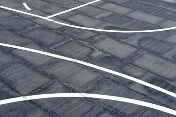 lines on the ground marking a sports field