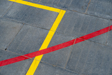 lines on the ground marking a sports field