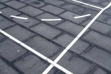 Fototapeta premium lines on the ground marking a sports field
