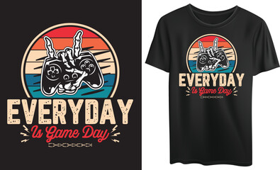 Everyday is game day t-shirt design 