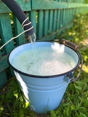 water flowing from a faucet