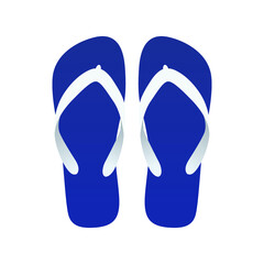 Flip flops isolate on a white background. Slippers icon. Colored flip flops vector. Unisex footwear.