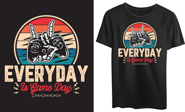 Everyday is game day t-shirt design 