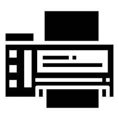 PRINTER glyph icon,linear,outline,graphic,illustration