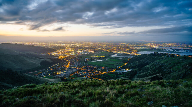 Panoramic view of Christchurch, New Zealand