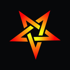 Stylish abstract star symbol. Star logo.