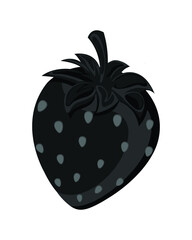 Beautiful strawberry fruit icon vector isolated. Fresh and healthy fruit sign.