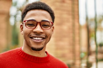 Handsome african american man outdoors