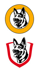 Set of sticker with dog