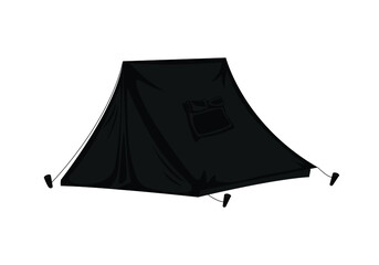 Camping travel tent equipment. Night camp tent icon.