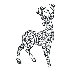 Mandala Deer Coloring Page For Kids