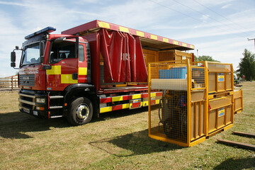 Naklejka premium chemical warfare. Chemical. biological. radiological and nuclear defence equipment truck