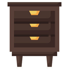 BEDSIDE TABLE flat icon,linear,outline,graphic,illustration