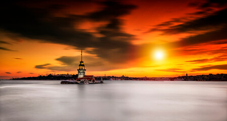 Maiden's Tower is one of the most beautiful sights of istanbul