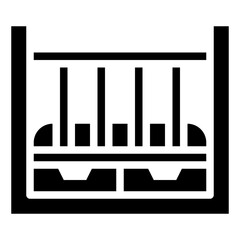 CRIB glyph icon,linear,outline,graphic,illustration