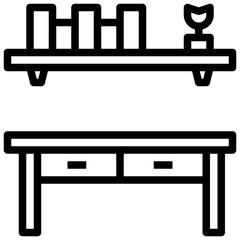 FURNITURE line icon,linear,outline,graphic,illustration