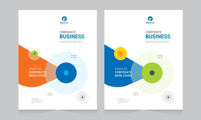 Cover design for annual report and business catalog, magazine, flyer or booklet. Brochure template layout. A4 cover vector EPS-10