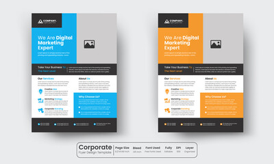 Corporate Business print ready newest trendy advertising flyer