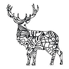 Mandala Deer Coloring Page For Kids