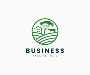 Farm logo design. Agriculture logo design. Farming logo design