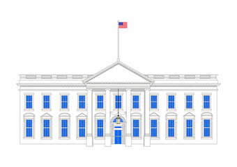 アメリカ大統領官邸　ホワイトハウス　正面玄関 © 楠　英浩