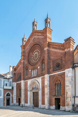 Obraz premium View at the Church of San Marco in the streets of Milan - Italy