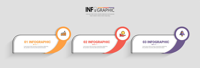 Presentation business infographic template vector.	
