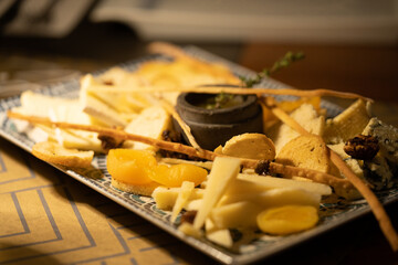 Delicious cheese platter