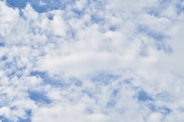Beatiful blue sky with clouds on a sunny day