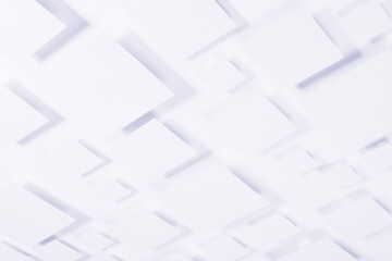 White and soft light very peri geometric pattern with squares with gradient shadows as diagonal tile pattern, top view. Simple contemporary abstract background in trendy color and future style.
