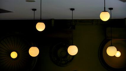 Decorative lighting with a dark background 