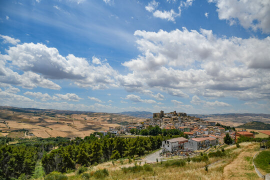 View of Rocchetta Sant'Antonio medieval village in the Puglia region, Italy