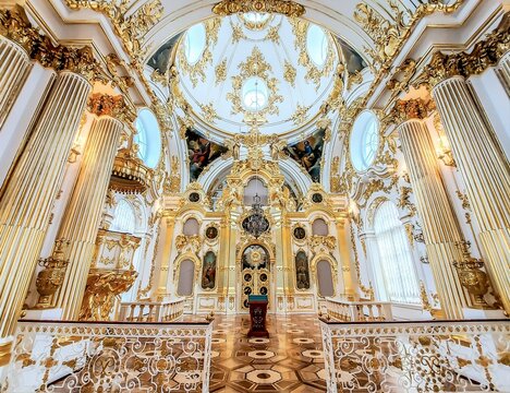 The State Hermitage museum. Cathedral of the Image of the Savior not made by hands. (The Great Church of Winter Palace). St. Petersburg, Russia