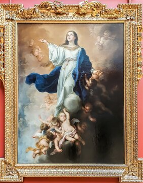 The Assumption of Mary by Bartolome Esteban Murillo in the The State Hermitage, a museum of art and culture in Saint Petersburg, Russia.