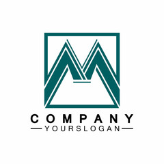 M Letter Logo Template