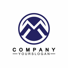 M Letter Logo Template