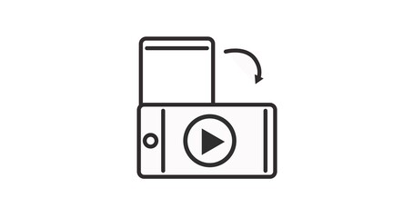 Smartphone Video Icon. Vector isolated editable illustration