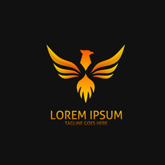 Illustration vector graphic of, template logo Phoenix style design elegant