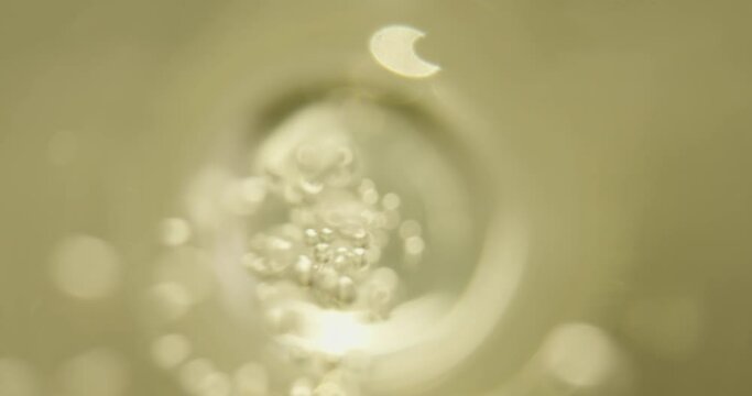 bubbles of Prosecco, Champagne, sparkling wine