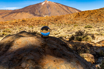 Paisaje pico del volcán del Teide en la isla de Tenerife