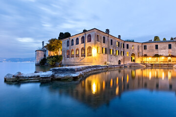 Fototapeta premium The Bay of Sirens in Punta San Vigilio. Lake Garda, Verona province, Veneto, Italy.